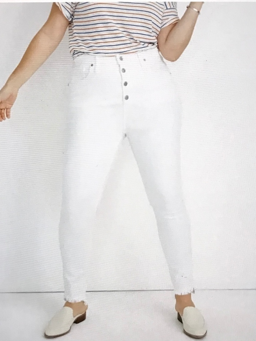 MADEWELL High Waist Skinny Jeans White Women’s Plus Size 18 Petite NWT
